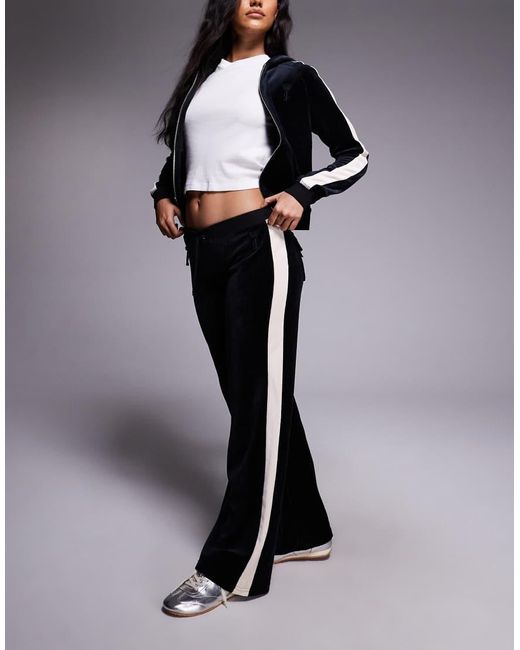 Juicy Couture Blue Straight Leg Stripe Logo Trackies