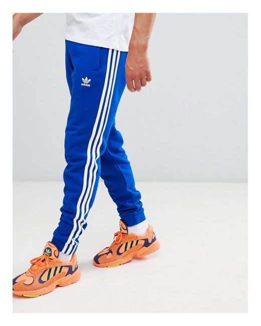 Adicolor - Joggers con le 3 strisce blu CW2430 di Adidas Originals in Blue da Uomo