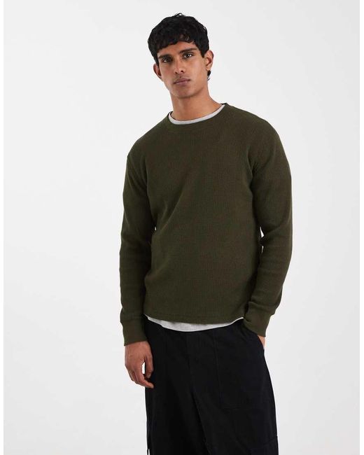 Hollister Green Long Sleeve Thermal Top for men