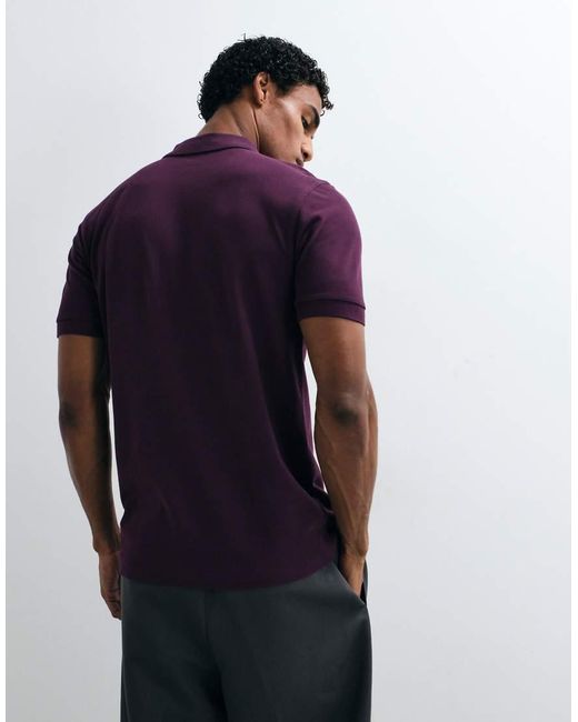 Fred Perry Purple Short Sleeve Polo Shirt for men