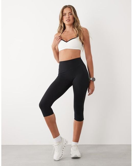 BO+TEE Black Soft Active Light Support Sweetheart Contrast Trim Sports Bra