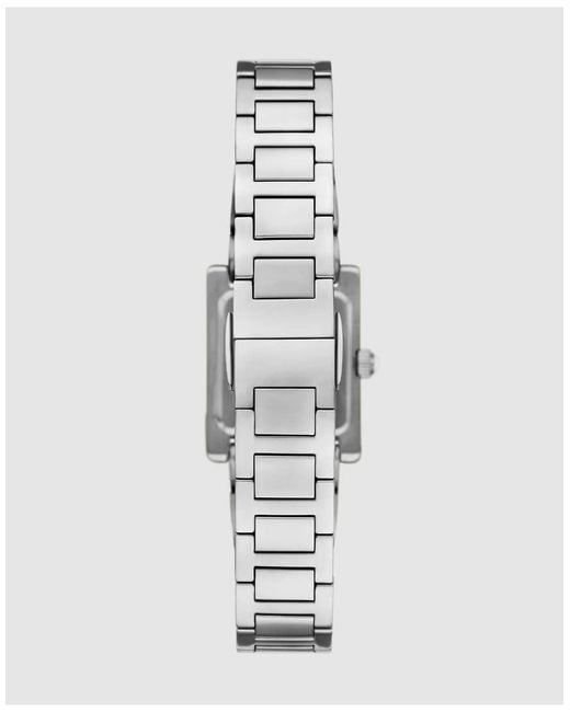 Emporio Armani White Two-Hand Stainless Steel Watch, Ar11794