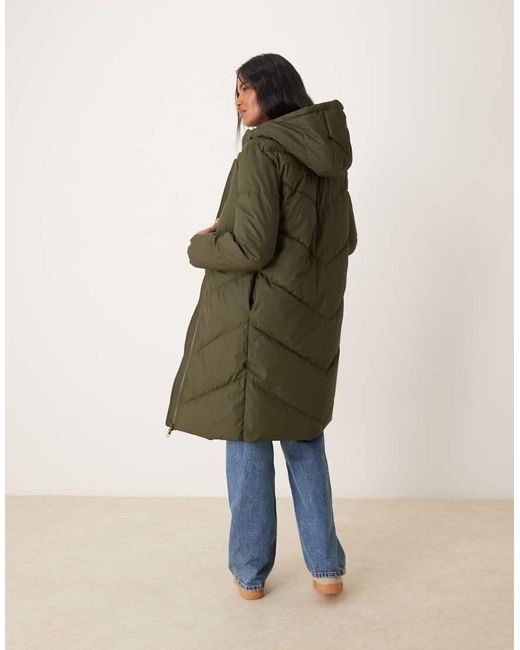 Jdy Natural Longline Water Repellent Padded Coat