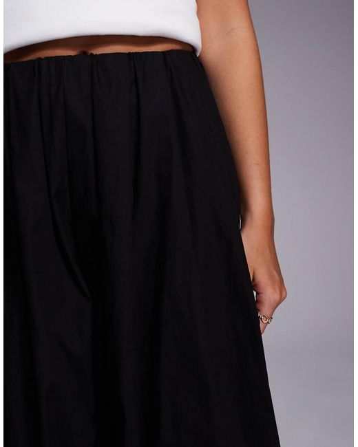 Kaiia Black Exclusive Cotton Volume Balloon Leg Pants