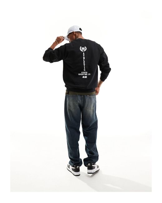 New Look Black Athletic Graphic Sweatshirt for men