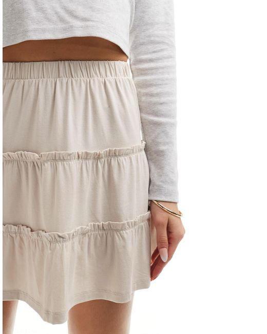 ASOS White Tiered Rara Mini Skirt