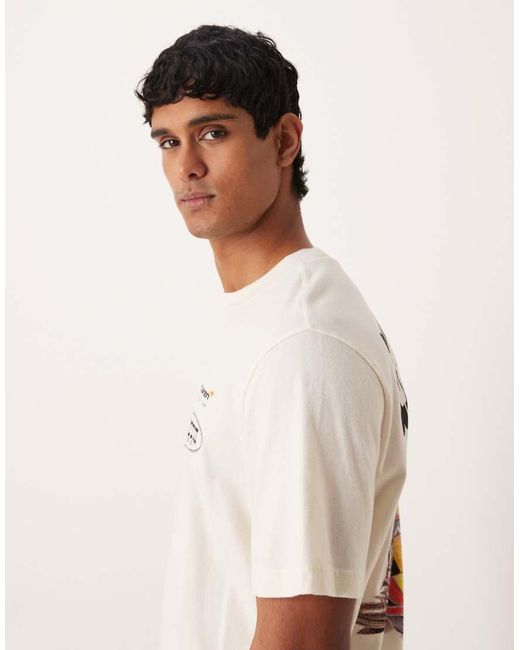 Abercrombie & Fitch Natural F1 Back Graphic T-shirt for men