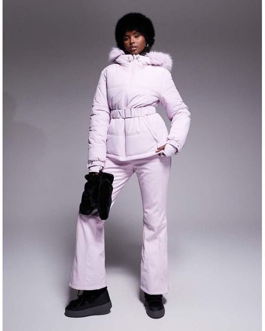 ASOS 4505 Ski & Snow Purple Asos 4505 Ski Icon Water-repellent Insulated Belted Ski Jacket