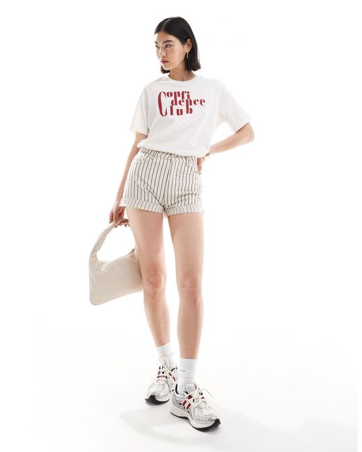 ONLY White Confidence Club Boxy T-shirt