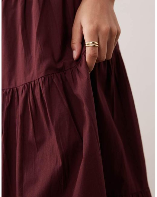Miss Selfridge Tiered Poplin Maxi Skirt