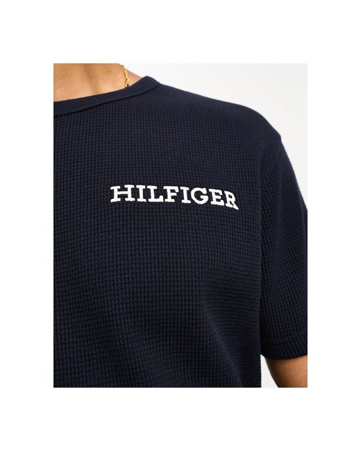 Tommy Hilfiger Blue Lounge Logo T Shirt for men
