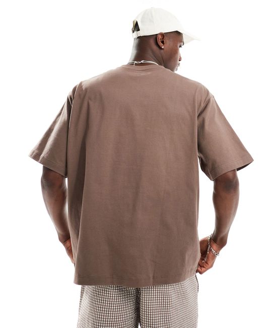 Jack & Jones Premium – oversize-t-shirt in Brown für Herren