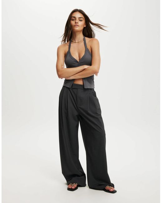 Cotton On Blue Cotton On Izzy Pleated Suiting Pant
