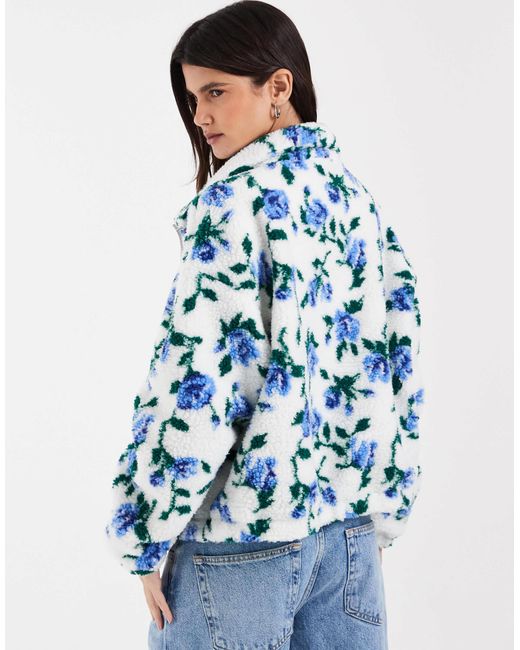ONLY Blue Teddy Fleece Jacket