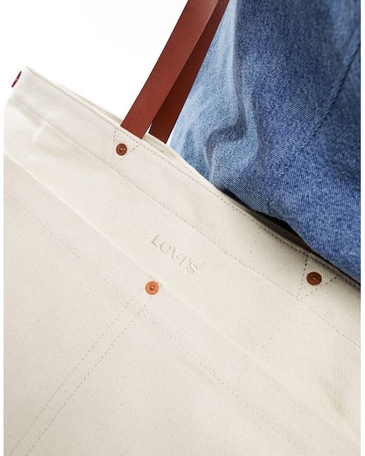 Levi's Blue Heritage Tote Bag With Logo