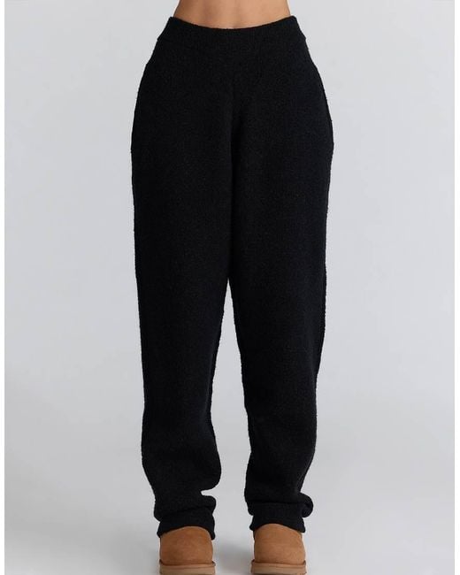 House Of Cb Blue Geena Wool Boucle Knit Trousers
