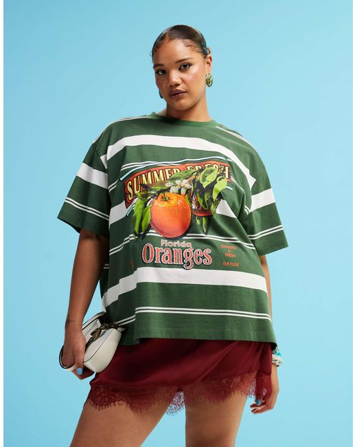 ASOS Green Asos design curve – oversize-t-shirt