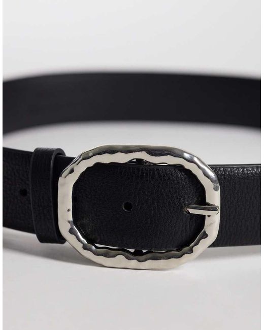 Vero Moda Multicolor Faux Leather Hammered Metal Buckle Belt