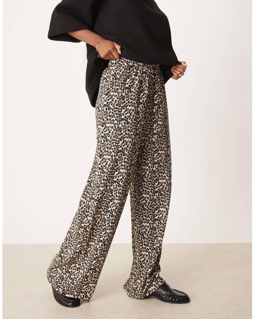 Jdy Natural Textured Wide Leg Pants