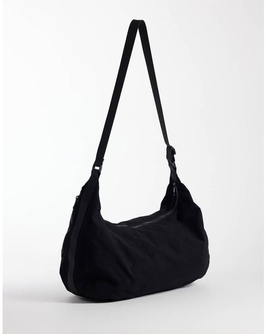 ASOS Black Canvas Crossbody Bag for men
