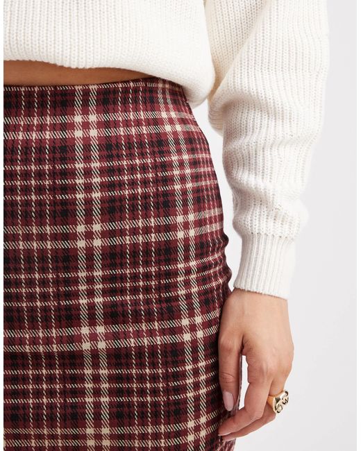 New Look White – karierter mini-schlauchrock