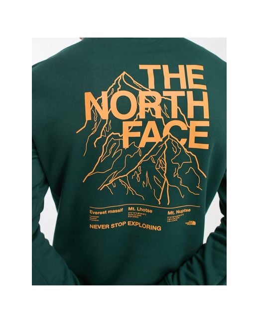 【THE NORTH FACE】 Mountain Outline back print sweatshirt The North Face Mountain Outline back print sweatshirt in