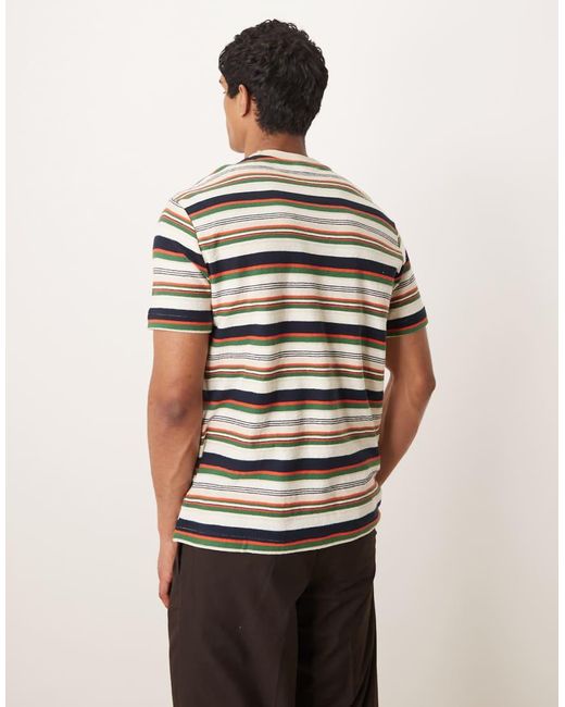 Camiseta A Rayas De Colores Variadas De Mango de hombre de color White