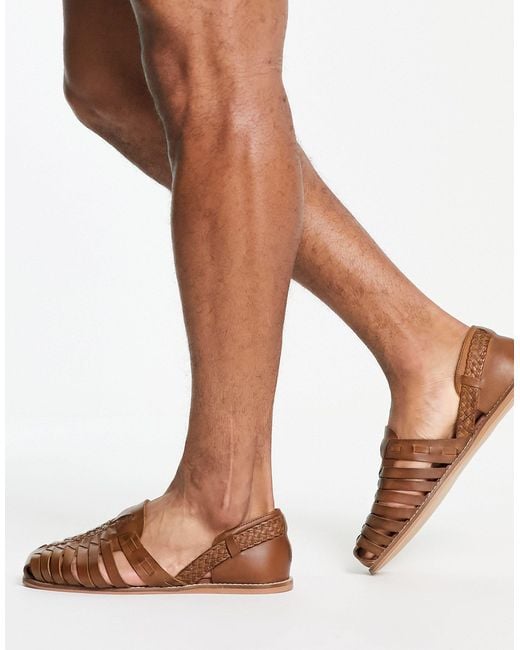 ASOS Brown Woven Sandals for men