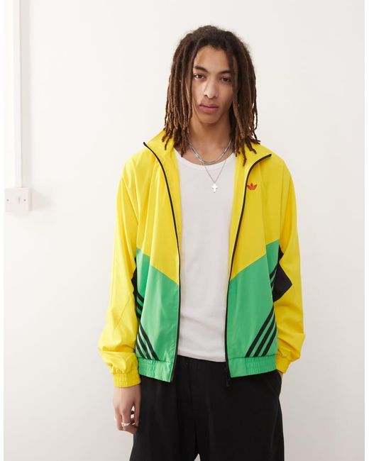 Giacca Sportiva Gialla E di Adidas Originals in Yellow da Uomo