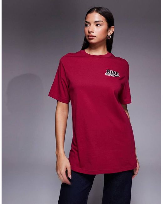 Nike Red Oversized T-shirt With Back Graphic