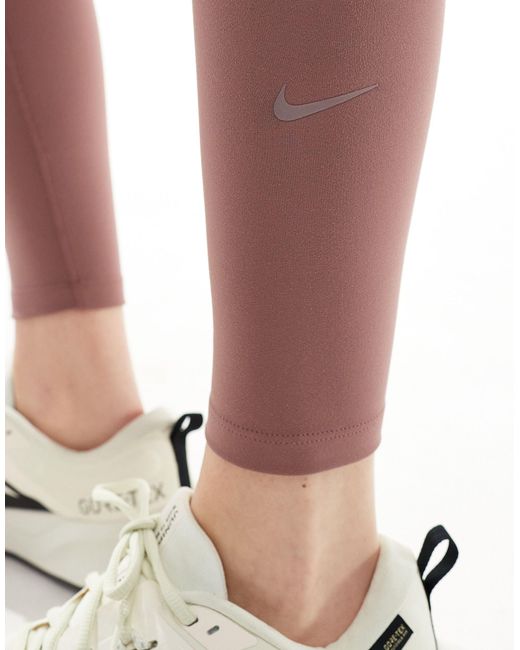 Nike Brown Nike One Training Dri-fit High Rise 7/8 leggings