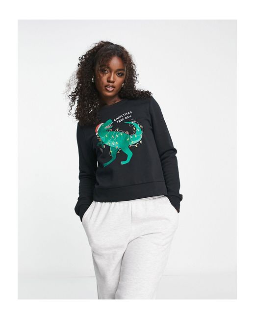 Dinosaur - maglione natalizio di ONLY in Blu | Lyst