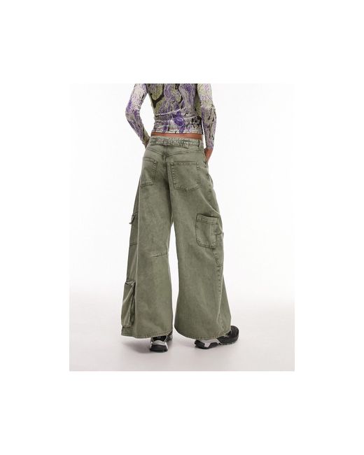 Pantalones s cargo TOPSHOP de color Green