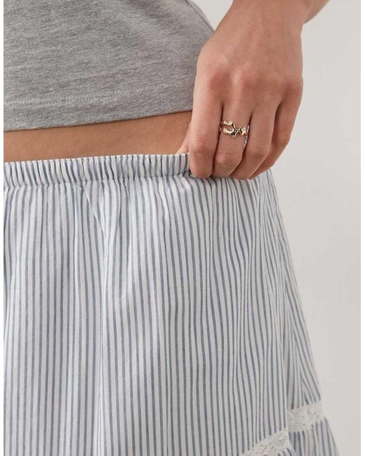 Abercrombie & Fitch Gray Tiered Maxi Skirt