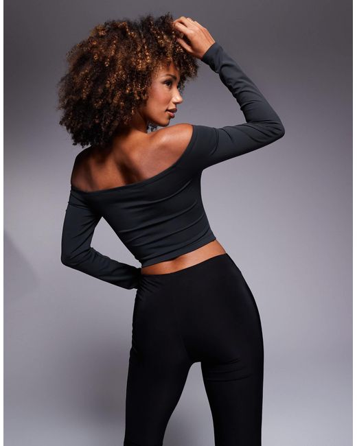 ASOS Black Premium Sculpting Bardot Top