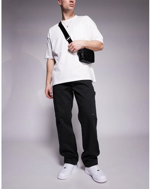 The Couture Club White Twill Double Patch Pants for men
