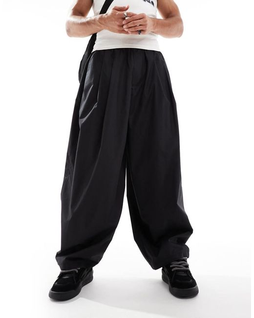 Collusion Black Balloon Leg Trouser for men