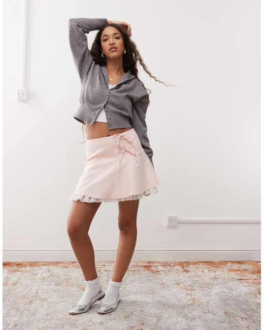 Jupe Courte Miss Selfridge Bleue à Motif Floral - Taille 10, Occasion Très Bon état
