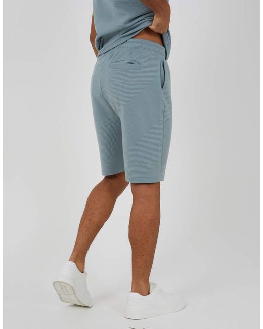Brave Soul Blue Elasticated Waist Shorts for men