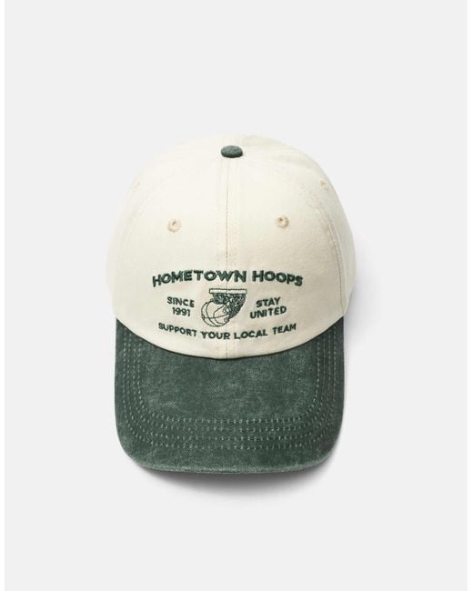Pull&Bear Hometown creolen-cap in Natural für Herren
