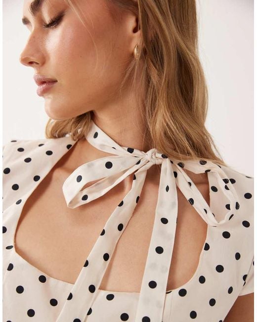 Miss Selfridge White Romper With Neck Tie