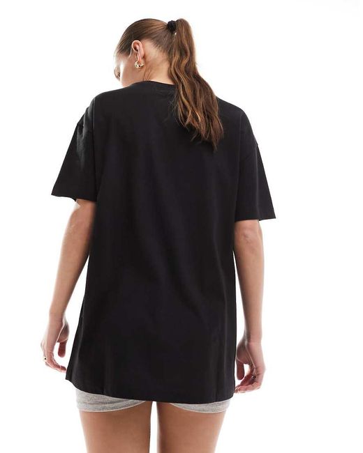 New Look Black Plain Oversized Tee