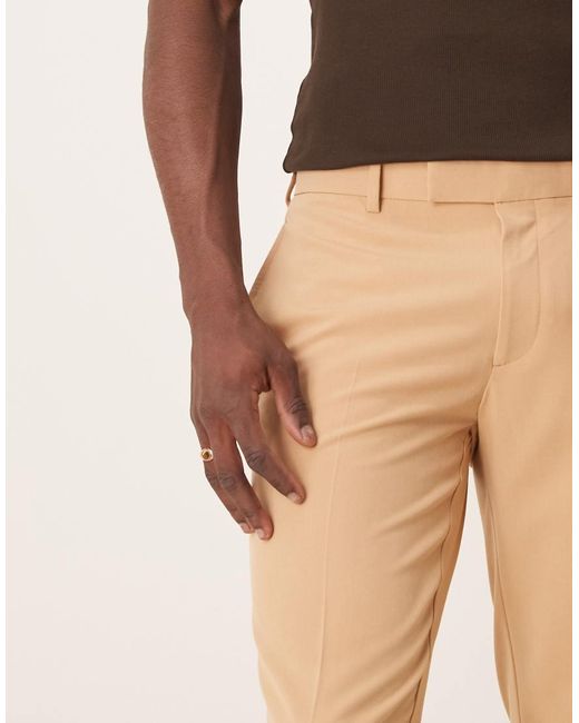 ASOS Skinny-Fit Pantalon Met Stretch in het Natural voor heren