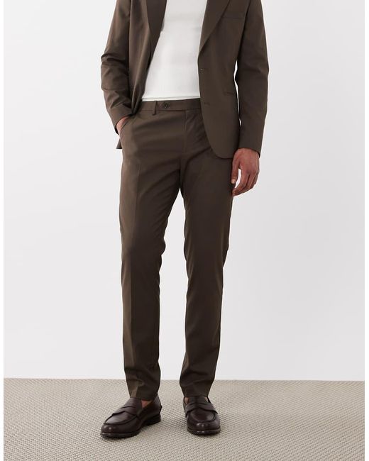 ASOS Brown Skinny Suit Pants for men
