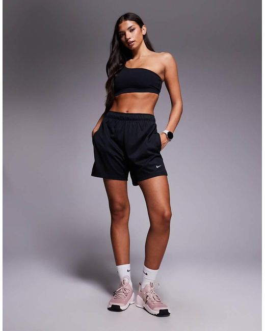 Nike White Attack Dri-Fit 5 Inch Shorts