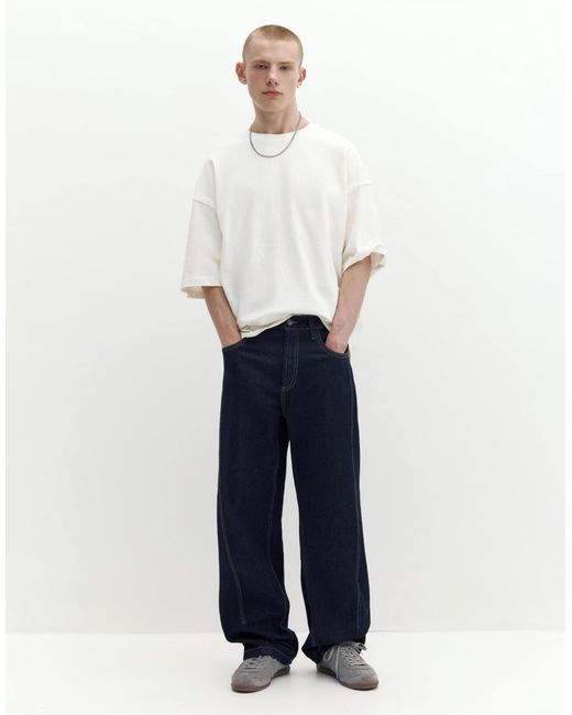 T-shirt ample - cassé Pull&Bear pour homme en coloris White