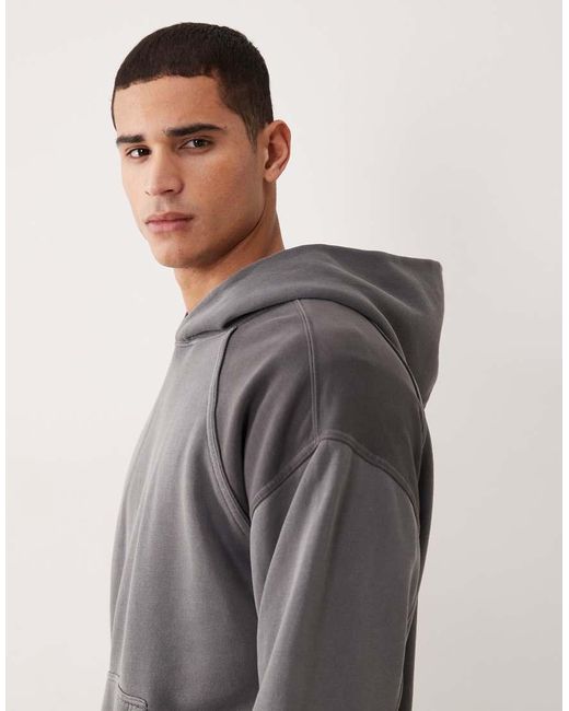 Abercrombie & Fitch Gray Essential Front Pocket Hoodie for men
