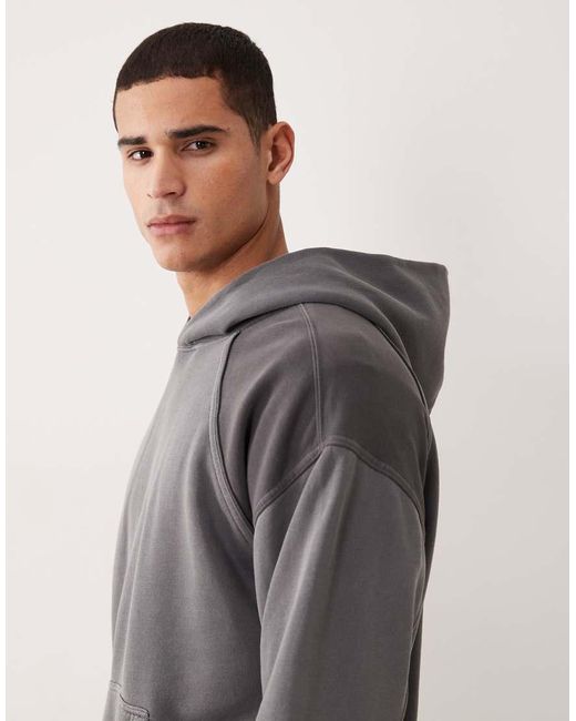 Sudadera Básica Con Capucha, Diseño En Contraste Y Bolsillo Delantero De -Verde Abercrombie & Fitch de hombre de color Gray