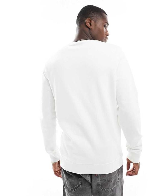 Lyle & Scott White Crew Neck Sweatshirt for men