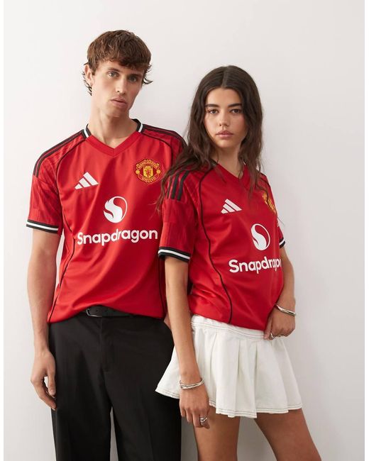 Camiseta Roja De La Primera Equipación Del Manchester United De La Temporada 25/26 De Adidas Football-Rojo Adidas Originals de hombre de color Red